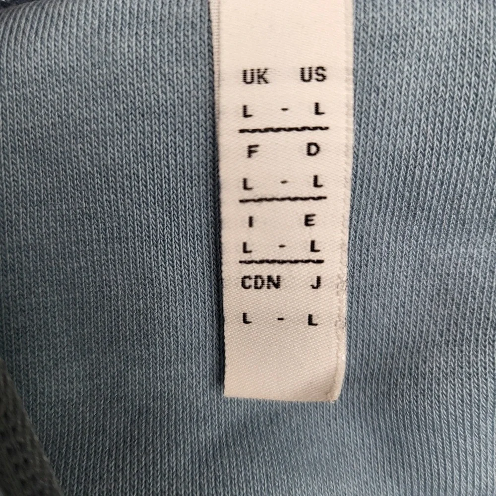 Abercrombie & Fitch Men Hoodie L Light Blue A&F Moose Logo Embroidery‎ Y2K